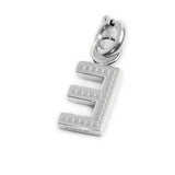 Charm lettera E con cristalli - Gioielleria Fondente
