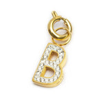 Charm lettera B con cristalli - Gioielleria Fondente