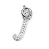 Charm lettera J con cristalli - Gioielleria Fondente