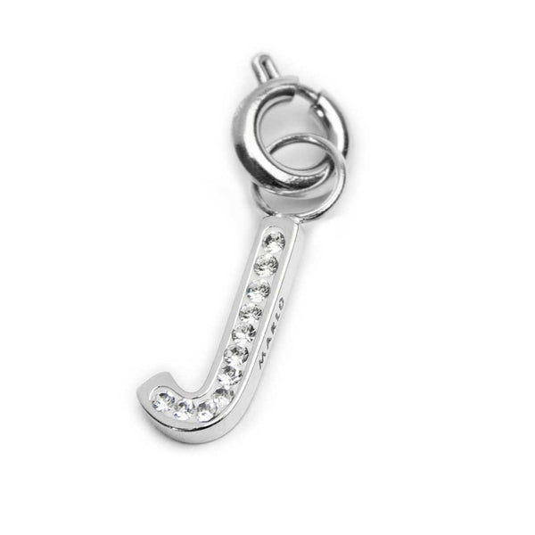 Charm lettera J con cristalli - Gioielleria Fondente