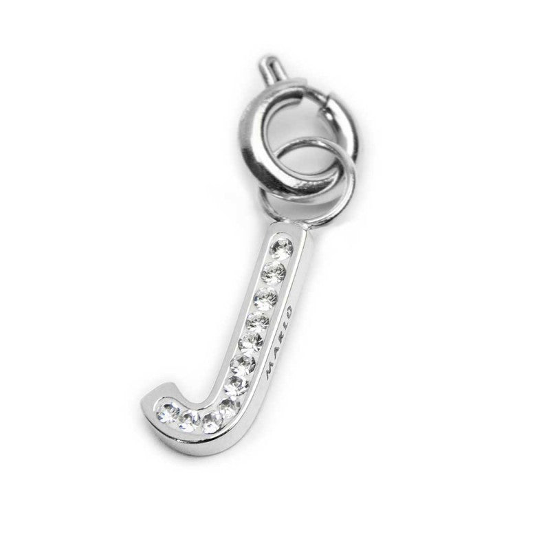 Charm lettera J con cristalli - Gioielleria Fondente