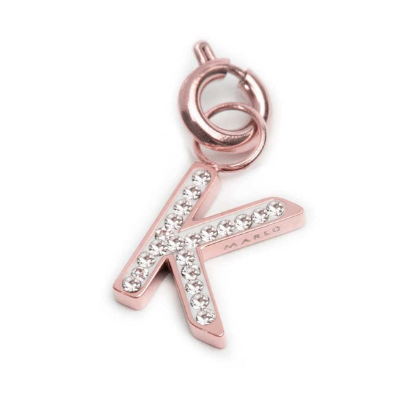 Charm lettera K con cristalli - Gioielleria Fondente