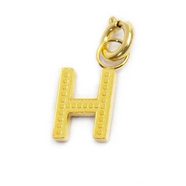 Charm lettera H con cristalli - Gioielleria Fondente