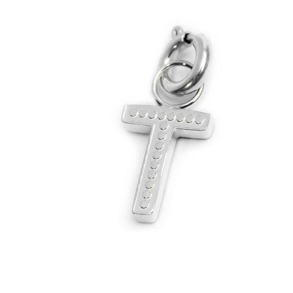 Charm lettera T con cristalli - Gioielleria Fondente