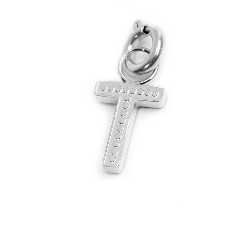 Charm lettera T con cristalli - Gioielleria Fondente