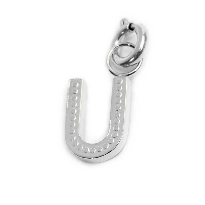 Charm lettera U con cristalli - Gioielleria Fondente