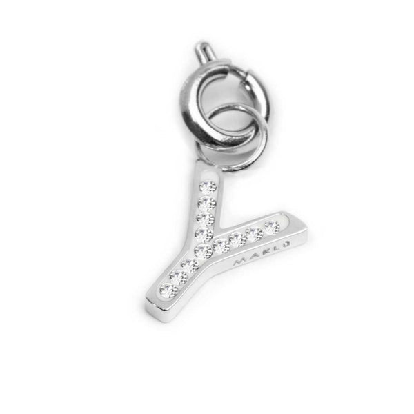Charm lettera Y con cristalli - Gioielleria Fondente