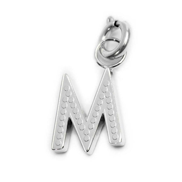 Charm lettera M con cristalli - Gioielleria Fondente