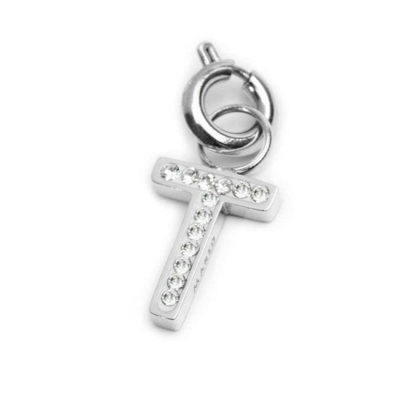Charm lettera T con cristalli - Gioielleria Fondente