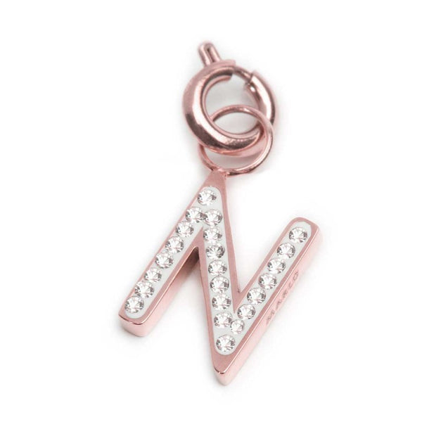Charm lettera N con cristalli - Gioielleria Fondente