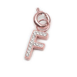 Charm lettera F con cristalli - Gioielleria Fondente