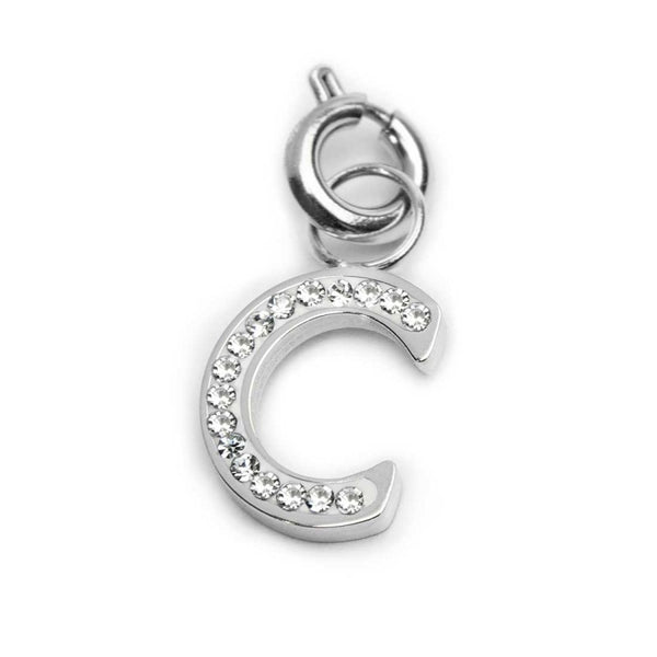 Charm lettera C con cristalli - Gioielleria Fondente