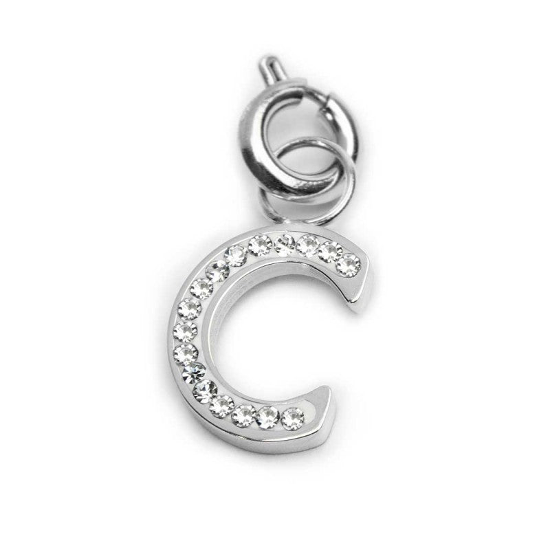 Charm lettera C con cristalli - Gioielleria Fondente
