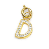 Charm lettera D con cristalli - Gioielleria Fondente