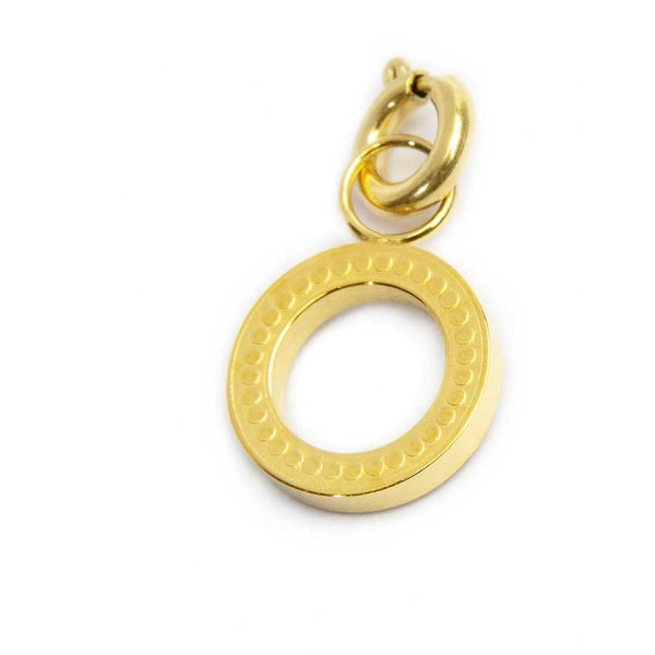 Charm lettera O con cristalli - Gioielleria Fondente