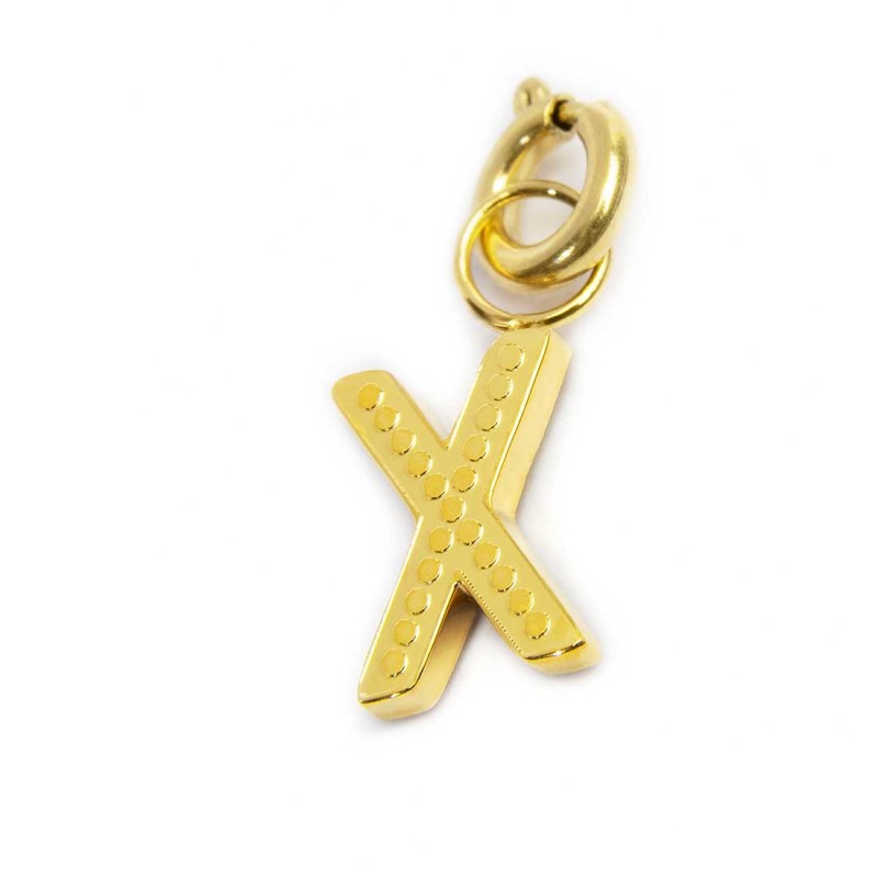 Charm lettera X con cristalli - Gioielleria Fondente