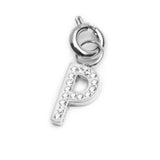 Charm lettera P con cristalli - Gioielleria Fondente