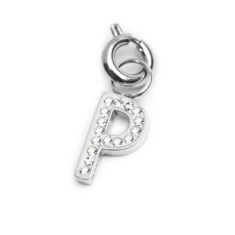 Charm lettera P con cristalli - Gioielleria Fondente