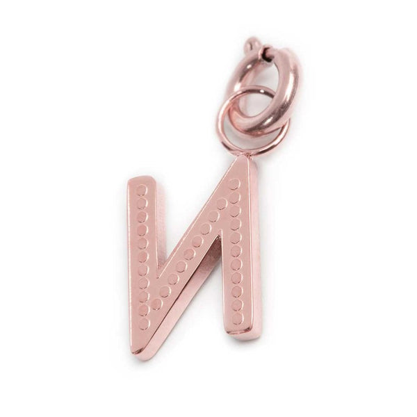 Charm lettera N con cristalli - Gioielleria Fondente