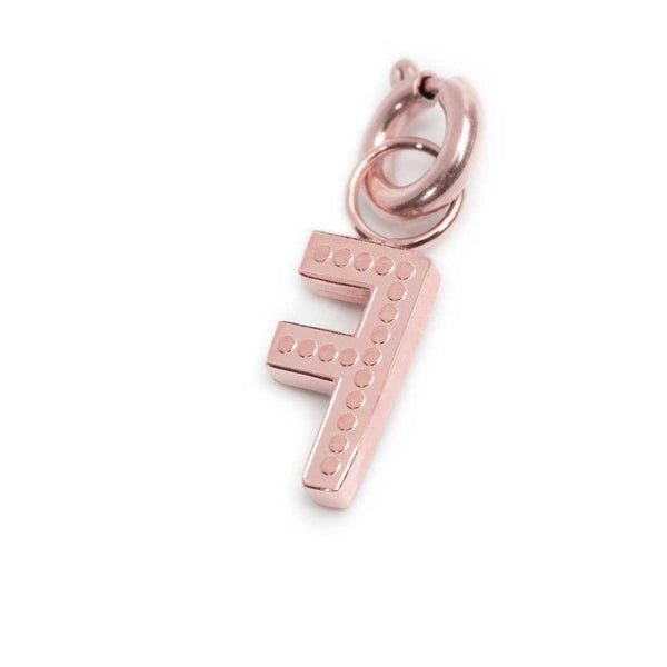 Charm lettera F con cristalli - Gioielleria Fondente