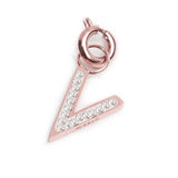 Charm lettera V con cristalli - Gioielleria Fondente