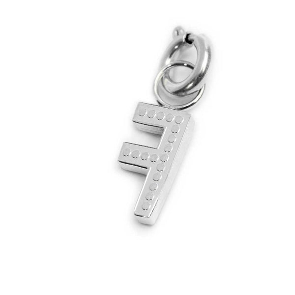 Charm lettera F con cristalli - Gioielleria Fondente