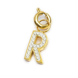 Charm lettera R con cristalli - Gioielleria Fondente