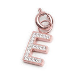 Charm lettera E con cristalli - Gioielleria Fondente