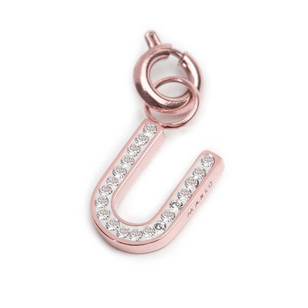 Charm lettera U con cristalli - Gioielleria Fondente