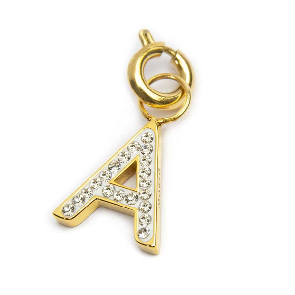 Charm lettera A con cristalli - Gioielleria Fondente