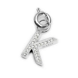 Charm lettera K con cristalli - Gioielleria Fondente