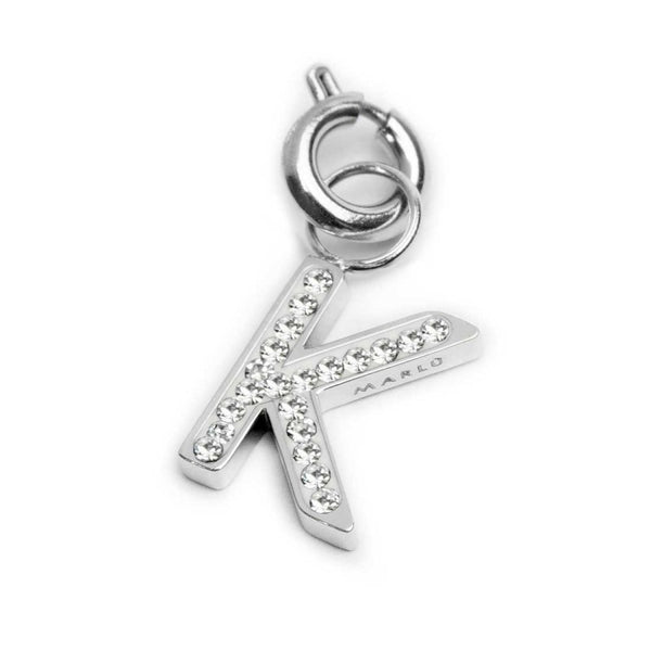 Charm lettera K con cristalli - Gioielleria Fondente