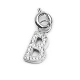 Charm lettera B con cristalli - Gioielleria Fondente