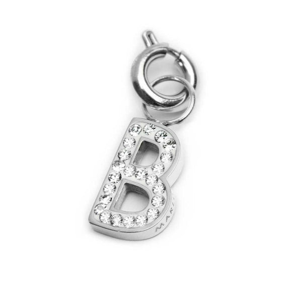 Charm lettera B con cristalli - Gioielleria Fondente