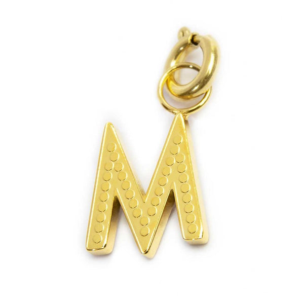 Charm lettera M con cristalli - Gioielleria Fondente