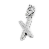 Charm lettera X con cristalli - Gioielleria Fondente