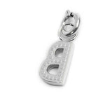 Charm lettera B con cristalli - Gioielleria Fondente