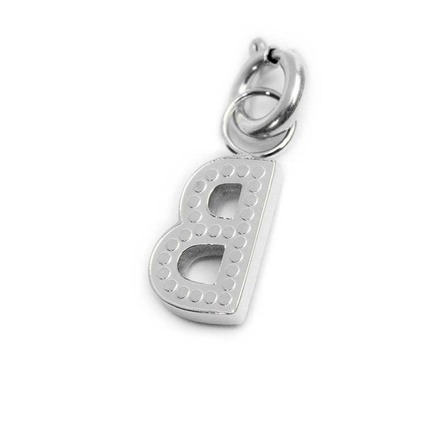 Charm lettera B con cristalli - Gioielleria Fondente