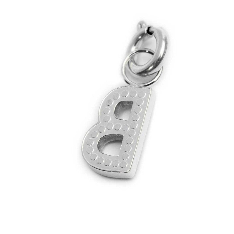 Charm lettera B con cristalli - Gioielleria Fondente