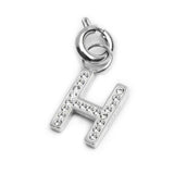 Charm lettera H con cristalli - Gioielleria Fondente