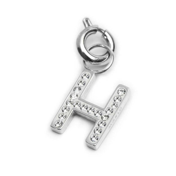 Charm lettera H con cristalli - Gioielleria Fondente