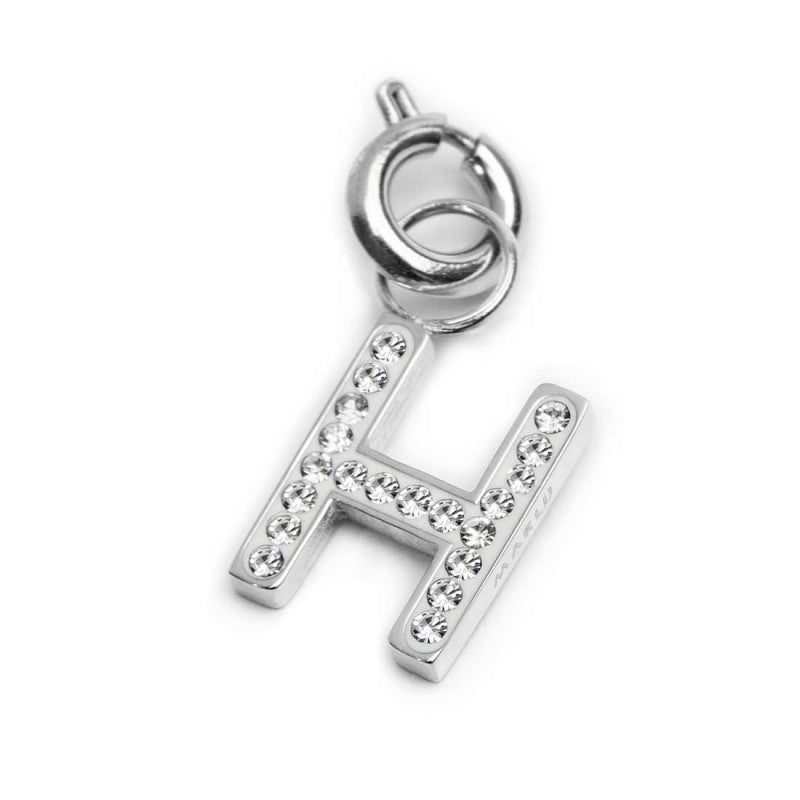 Charm lettera H con cristalli - Gioielleria Fondente
