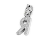 Charm lettera R con cristalli - Gioielleria Fondente