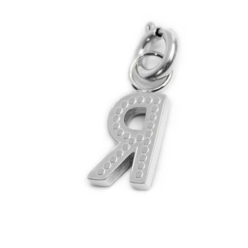 Charm lettera R con cristalli - Gioielleria Fondente