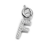 Charm lettera F con cristalli - Gioielleria Fondente