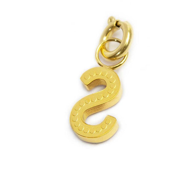 Charm lettera S con cristalli - Gioielleria Fondente