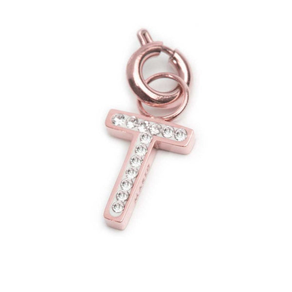Charm lettera T con cristalli - Gioielleria Fondente
