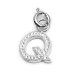 Charm lettera Q con cristalli - Gioielleria Fondente