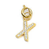Charm lettera X con cristalli - Gioielleria Fondente