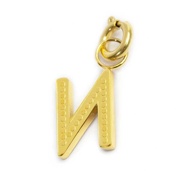 Charm lettera N con cristalli - Gioielleria Fondente